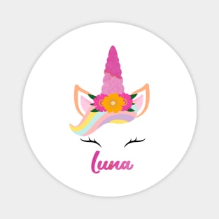 Name luna unicorn Magnet